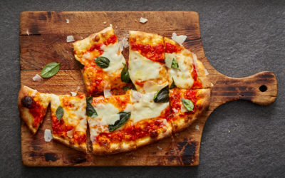 Margherita pizza with  tomato, mozzarella and basil