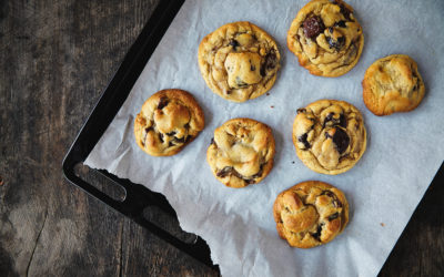 Chocolate chunk cookies with a hint of thyme